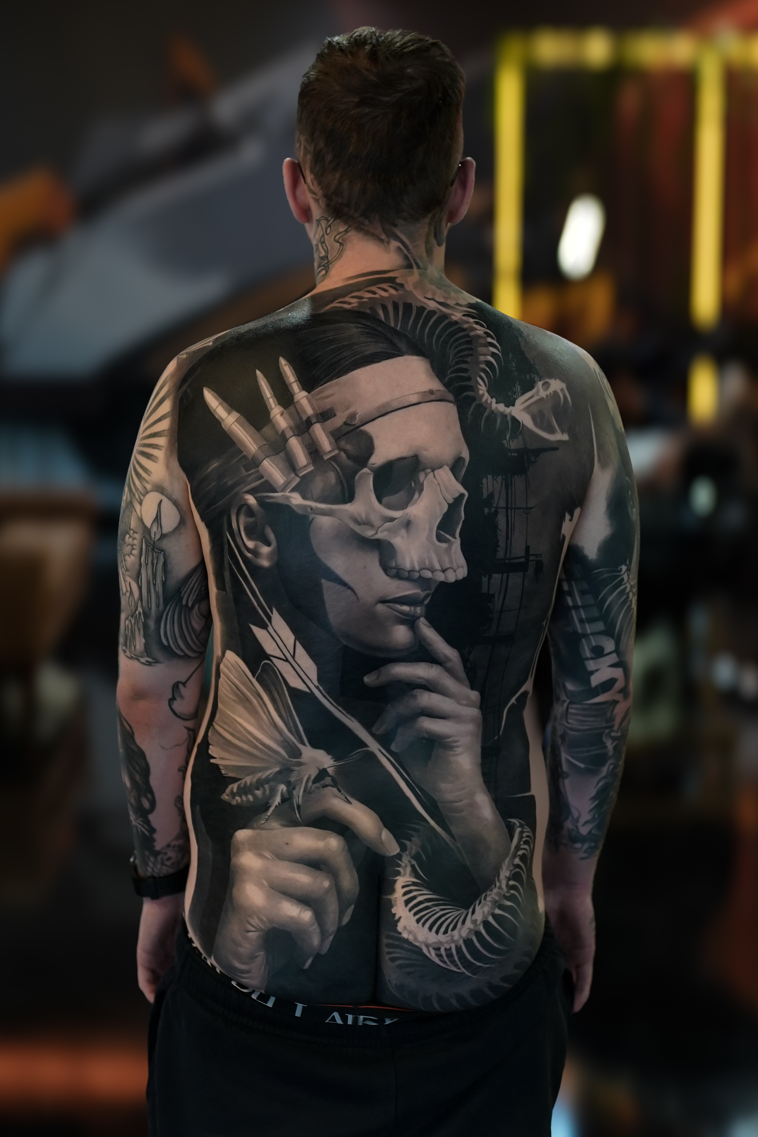 Full back realism tattoo portfolio work from Titans Legacy Ink.